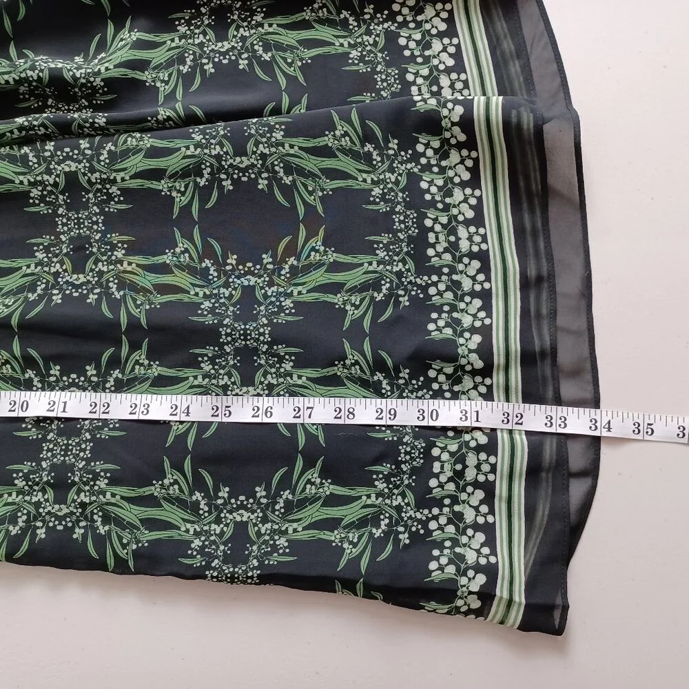 Max Studio Black Green Floral Patterned Mini Dress - Picture 12 of 15